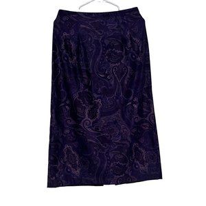 Briggs Petite Womens Paisley Skirt‎ Size 10P